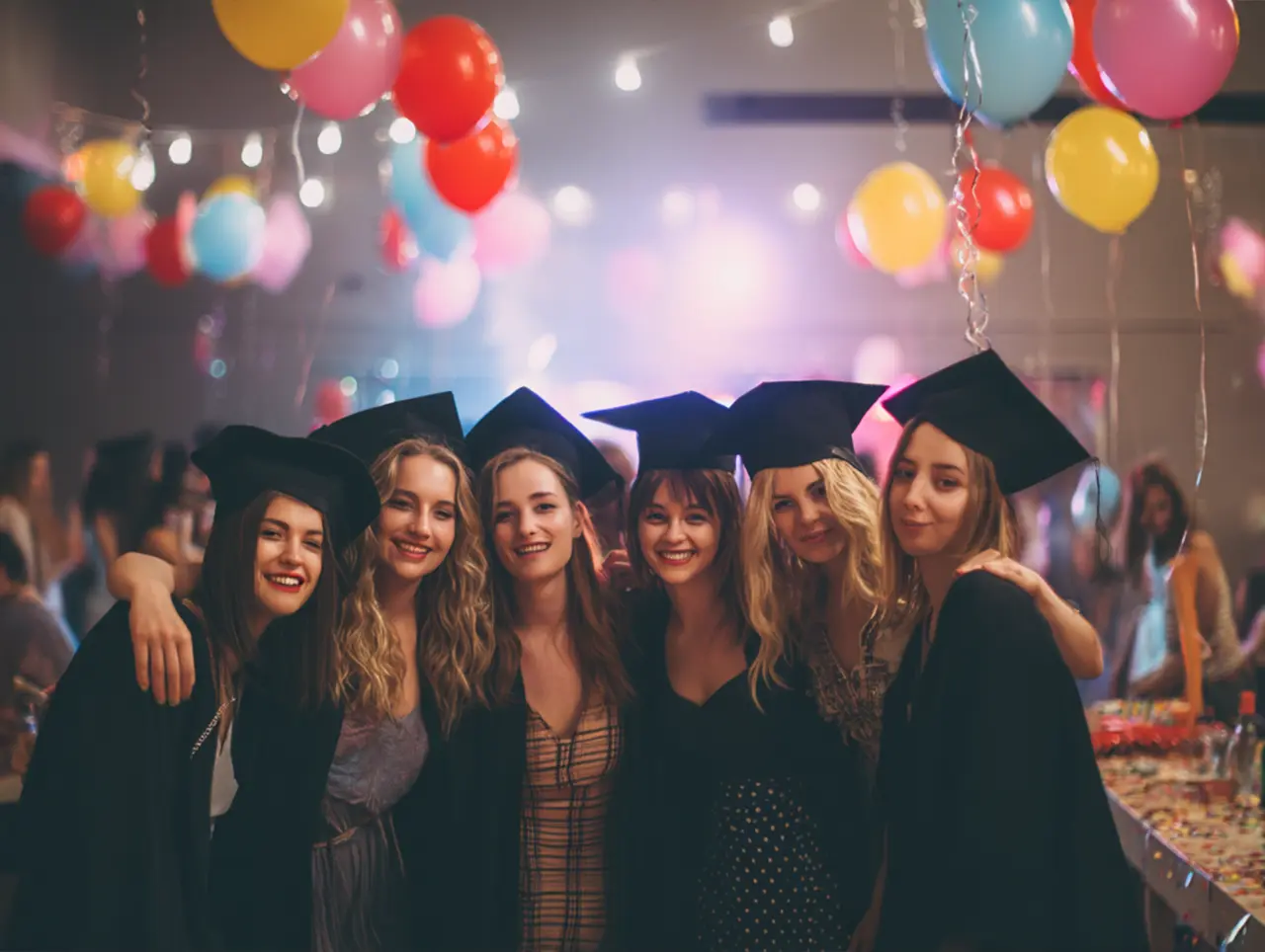 Fiesta de graduación en salón